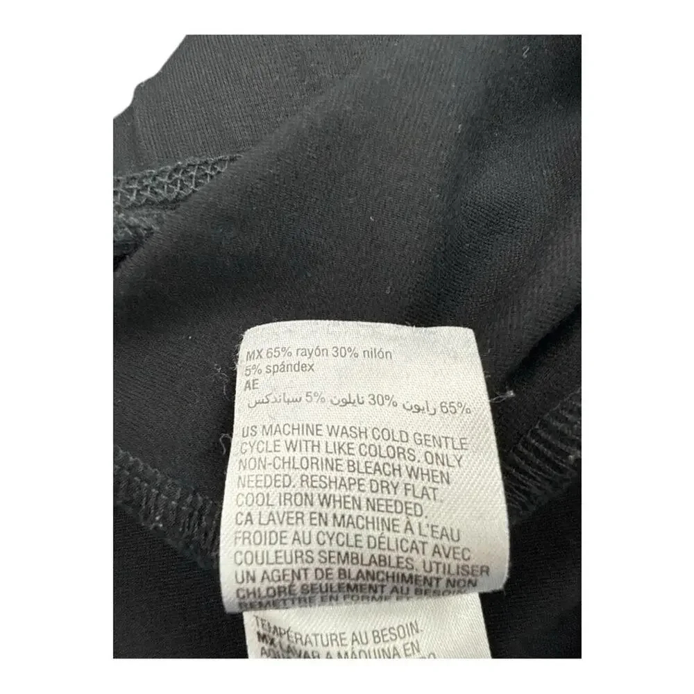 INC International Concepts Skinny Mid Rise Black Ponte Pants - 26W